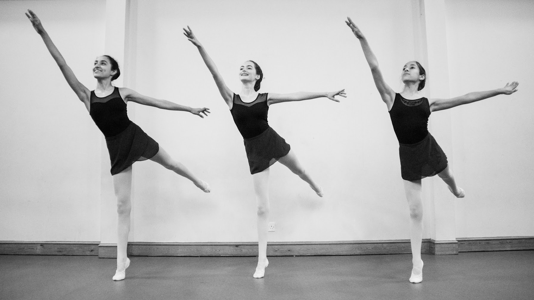 Three ballet dancers